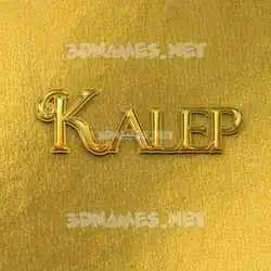 kalep in All Gold style - 3D name wallpaper