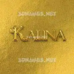 kalina in All Gold style - 3D name wallpaper