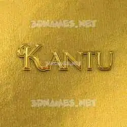 kantu in All Gold style - 3D name wallpaper