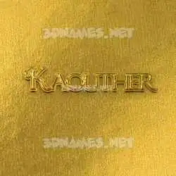 kaouther in All Gold style - 3D name wallpaper