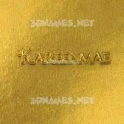 kareenmae in All Gold style - 3D name wallpaper