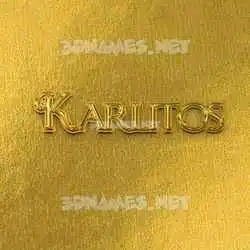karlitos in All Gold style - 3D name wallpaper