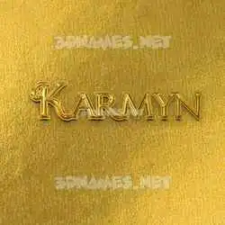 karmyn in All Gold style - 3D name wallpaper