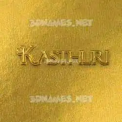 kasthuri in All Gold style - 3D name wallpaper