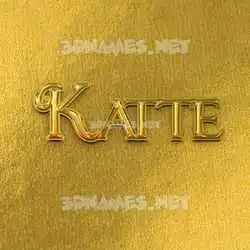katte in All Gold style - 3D name wallpaper