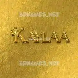 kaylaa in All Gold style - 3D name wallpaper