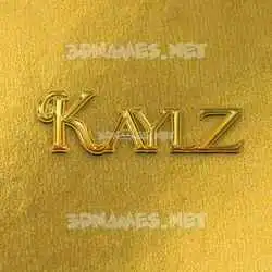 kaylz in All Gold style - 3D name wallpaper