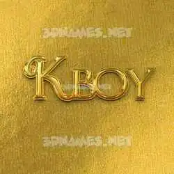 kboy in All Gold style - 3D name wallpaper