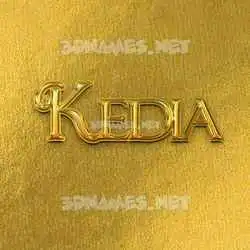 kedia in All Gold style - 3D name wallpaper