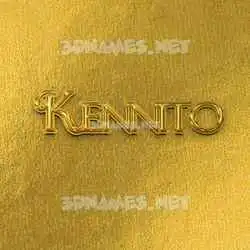 kennito in All Gold style - 3D name wallpaper