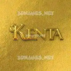 kenta in All Gold style - 3D name wallpaper