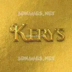 kerys in All Gold style - 3D name wallpaper