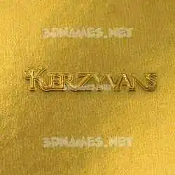 kerzyvans in All Gold style - 3D name wallpaper