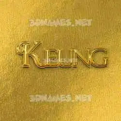 keung in All Gold style - 3D name wallpaper