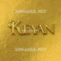 keyan in All Gold style - 3D name wallpaper