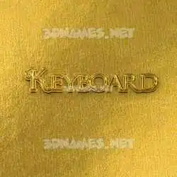 keyboard in All Gold style - 3D name wallpaper