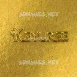 keyuree in All Gold style - 3D name wallpaper