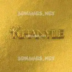 khanyile in All Gold style - 3D name wallpaper