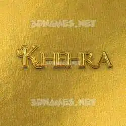 khehra in All Gold style - 3D name wallpaper