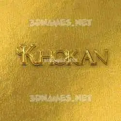 khokan in All Gold style - 3D name wallpaper