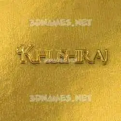 khushiraj in All Gold style - 3D name wallpaper