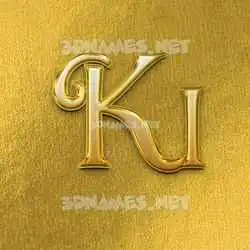 ki in All Gold style - 3D name wallpaper