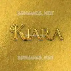 kiara in All Gold style - 3D name wallpaper