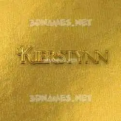 kierstynn in All Gold style - 3D name wallpaper