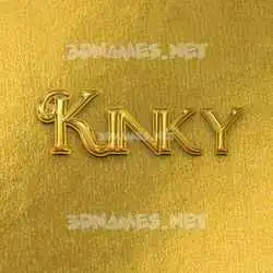 kinky in All Gold style - 3D name wallpaper