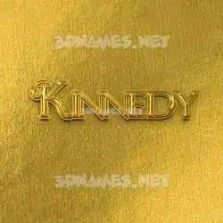 kinnedy in All Gold style - 3D name wallpaper