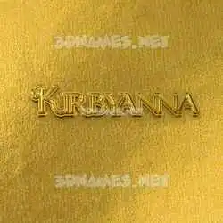 kirbyanna in All Gold style - 3D name wallpaper