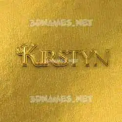 kirstyn in All Gold style - 3D name wallpaper