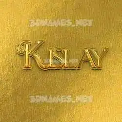 kislay in All Gold style - 3D name wallpaper