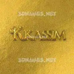 kkassim in All Gold style - 3D name wallpaper