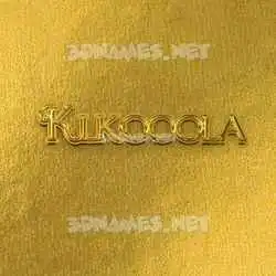 klkooola in All Gold style - 3D name wallpaper