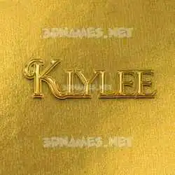 klylee in All Gold style - 3D name wallpaper