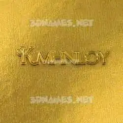 kmhniloy in All Gold style - 3D name wallpaper