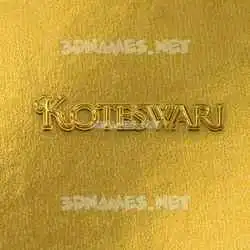 koteswari in All Gold style - 3D name wallpaper