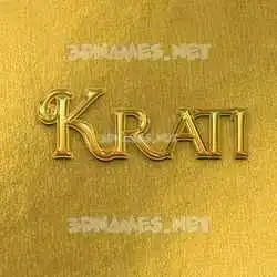 krati in All Gold style - 3D name wallpaper