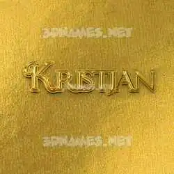 kristjan in All Gold style - 3D name wallpaper
