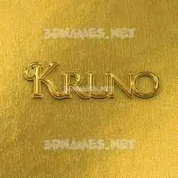 kruno in All Gold style - 3D name wallpaper