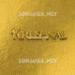 krushnal in All Gold style - 3D name wallpaper