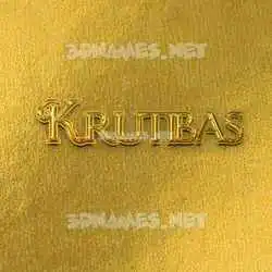 krutibas in All Gold style - 3D name wallpaper