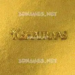 kshatriyas in All Gold style - 3D name wallpaper