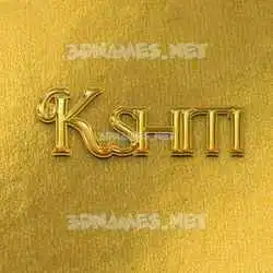 kshiti in All Gold style - 3D name wallpaper