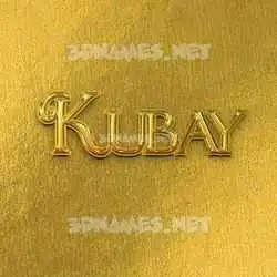 kubay in All Gold style - 3D name wallpaper