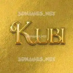 kubi in All Gold style - 3D name wallpaper