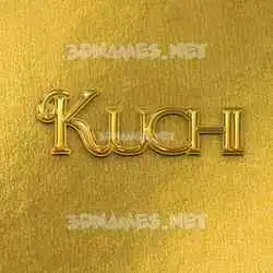 kuchi in All Gold style - 3D name wallpaper