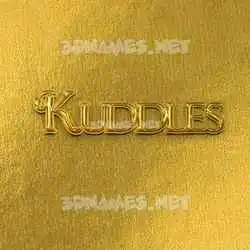 kuddles in All Gold style - 3D name wallpaper