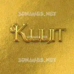 kuljit in All Gold style - 3D name wallpaper